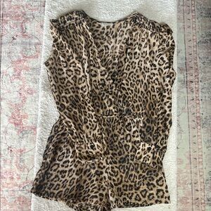 Rubber Ducky Productions Leopard Print Jumpsuit